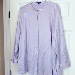 Eileen Fisher silk lilac blouse